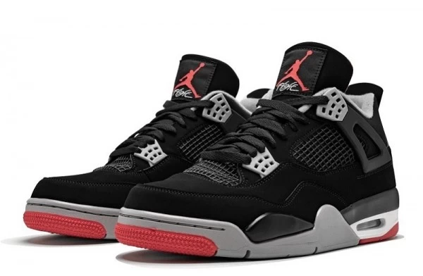 Air Jordan 4 Retro Bred Fire Red Sneakers Reps - 308497-060 | good reps for shoes