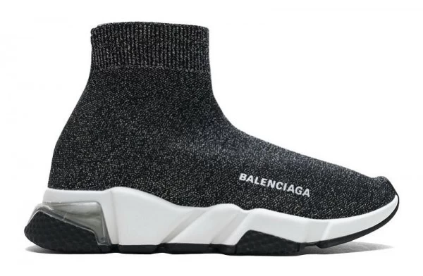 Balenciaga Speed Trainer Clear Sole Black Silver - 360-517319W07U01006 | sneaker rep ret websites