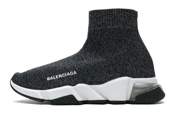 Balenciaga Speed Trainer Clear Sole Black Silver - 360-517319W07U01006 | sneaker rep ret websites
