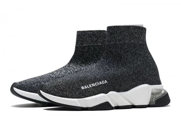 Balenciaga Speed Trainer Clear Sole Black Silver - 360-517319W07U01006 | sneaker rep ret websites