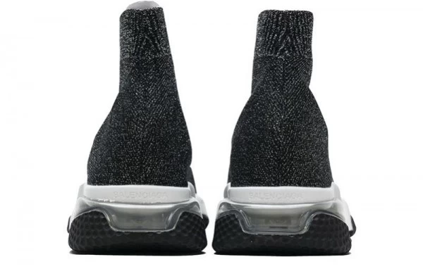 Balenciaga Speed Trainer Clear Sole Black Silver - 360-517319W07U01006 | sneaker rep ret websites