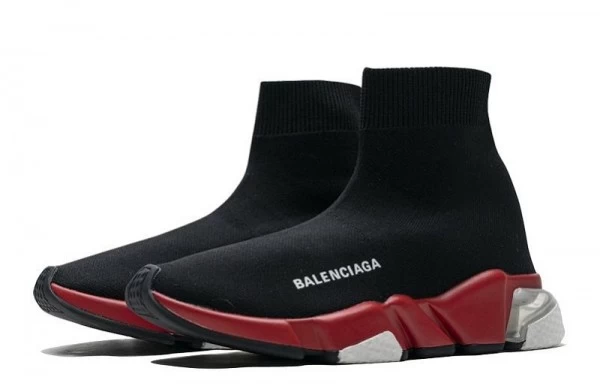 Balenciaga Speed Trainer Clear Sole Black Red - 360-517319W07U01412 | buy reps ret sneakers website