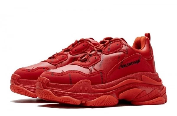 Balenciaga Triple S Bright Red Sneakers Reps - 524039W2FA17632 | good reps ret for shoes