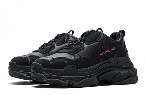 Balenciaga Triple S Letter Black Pink - 524039W2FA17635 | sneaker rep ret websites