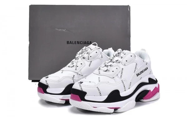 Balenciaga Triple S Letter White Rose Red - 524039W2FA49155 | sneaker rep ret websites
