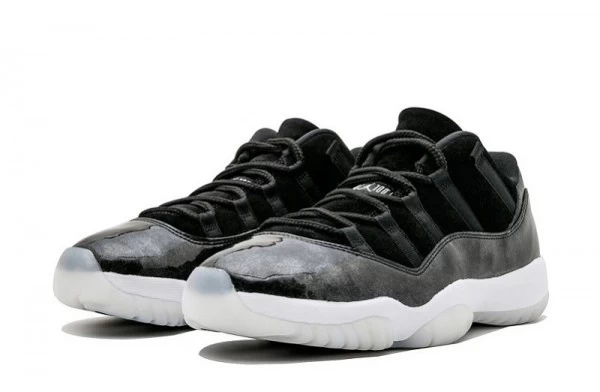 Air Jordan 11 Retro Barons Black Metallic Silver White Sneakers Reps - 528895-010 | good reps for shoes