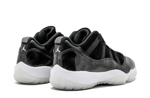 Air Jordan 11 Retro Barons Black Metallic Silver White Sneakers Reps - 528895-010 | good reps for shoes