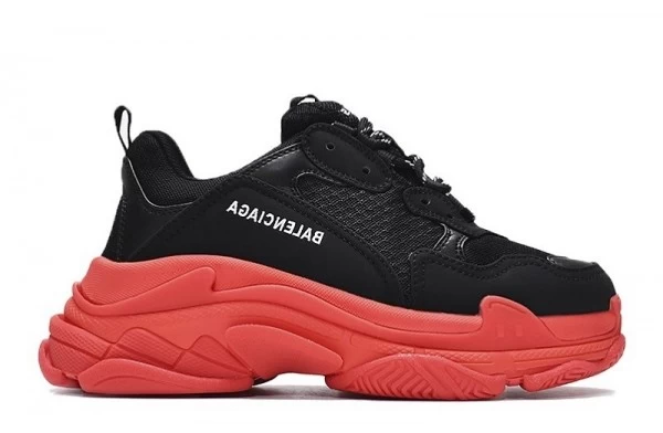 red and black balenciaga sneakers