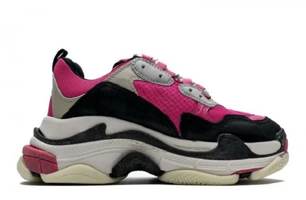 pink and black balenciaga sneakers