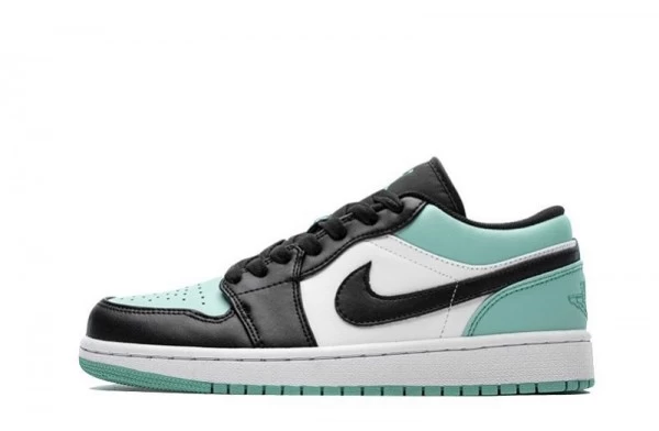 Air Jordan 1 Low Emerald Toe Sneakers Reps - 553558-117 | best replica sneaker ret sites