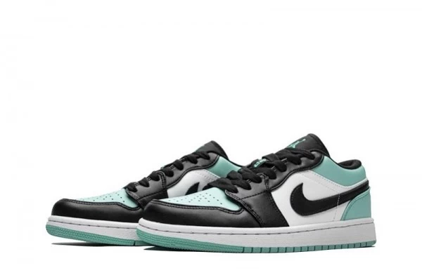Air Jordan 1 Low Emerald Toe Sneakers Reps - 553558-117 | best replica sneaker ret sites