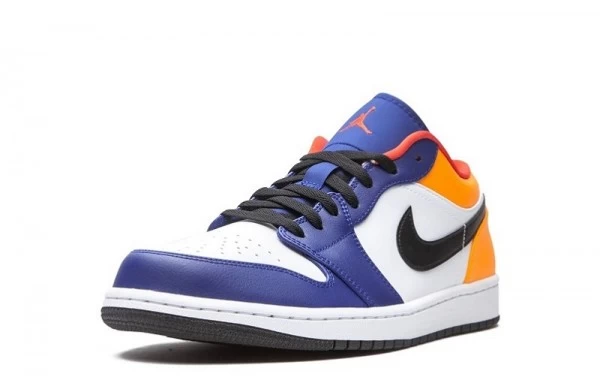 Air Jordan 1 Low White Deep Royal Yellow Sneakers Reps - 553558-123 | sneaker rep websites