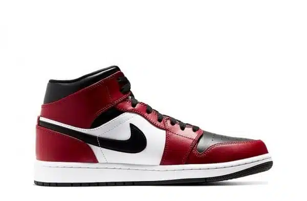 Air Jordan 1 Mid Chicago Toe Sneakers Reps - 554724-069 | buy reps sneakers website