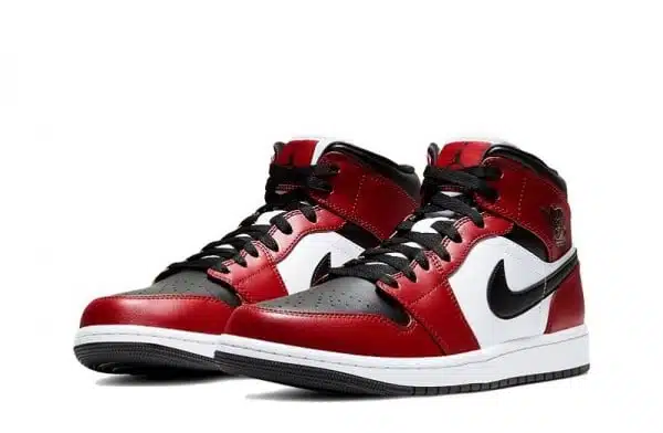 Air Jordan 1 Mid Chicago Toe Sneakers Reps - 554724-069 | buy reps sneakers website