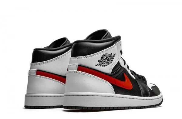 Air Jordan 1 Mid Black Chile Red Sneakers Reps - 554724-075 | best replica sneaker sites