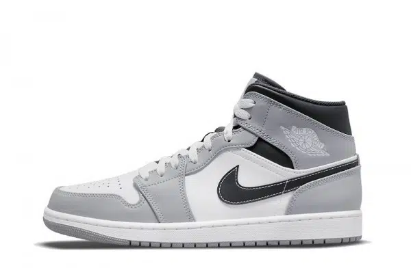 Air Jordan 1 Mid Light Smoke Grey Sneakers Reps - 554724-078 | good reps for shoes ret