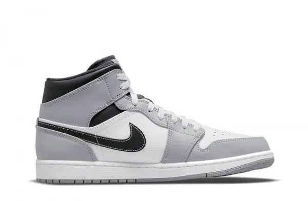 Air Jordan 1 Mid Light Smoke Grey Sneakers Reps - 554724-078 | good reps for shoes ret