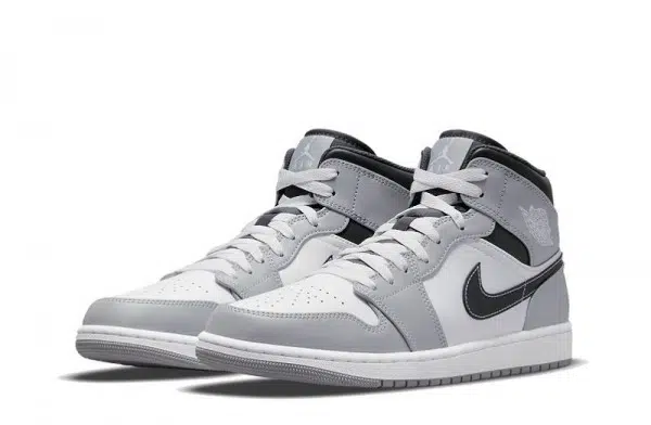 Air Jordan 1 Mid Light Smoke Grey Sneakers Reps - 554724-078 | good reps for shoes ret