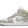 Air Jordan 1 Mid Linen College Grey Sneakers Reps - 554724-082 | best replica sneaker sites