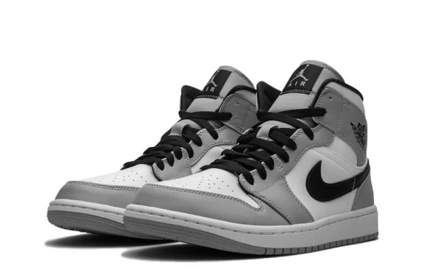Air Jordan 1 Mid Light Smoke Grey Sneakers Reps - 554724-092 | best replica ret sneaker sites