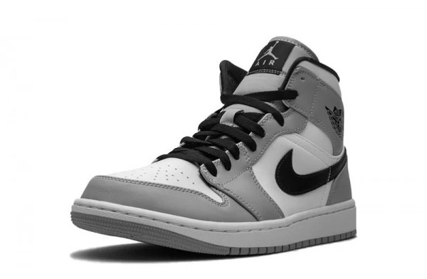 Air Jordan 1 Mid Light Smoke Grey Sneakers Reps - 554724-092 | best replica ret sneaker sites
