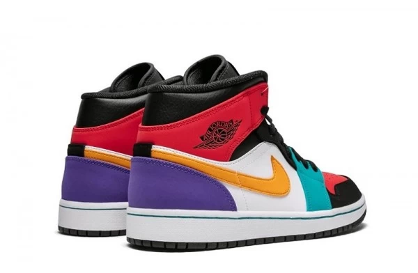 Air Jordan 1 Mid Bred Multi Color Sneakers Reps - 554724-125 | sneaker rep websites