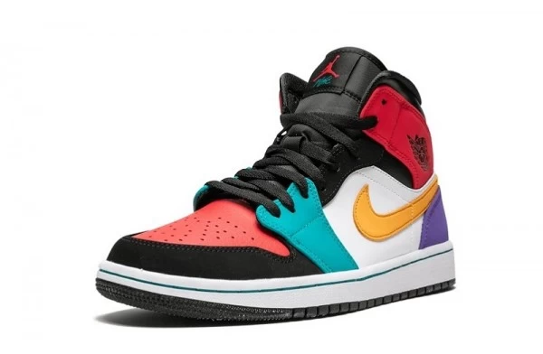 Air Jordan 1 Mid Bred Multi Color Sneakers Reps - 554724-125 | sneaker rep websites