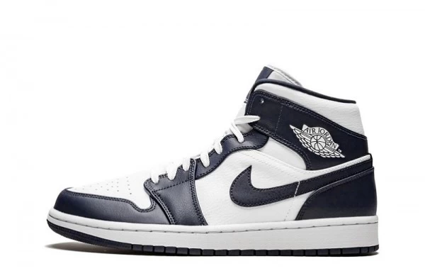 Air Jordan 1 Mid Obsidian Sneakers Reps - 554724-174 | best replica sneaker sites