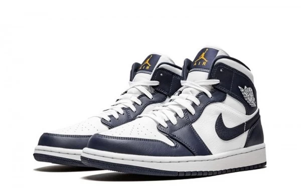 Air Jordan 1 Mid Obsidian Sneakers Reps - 554724-174 | best replica sneaker sites