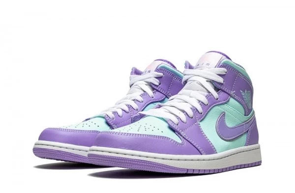 Air Jordan 1 Mid Purple Pulse Sneakers Reps - 554724-500 | best replica sneaker rep websites