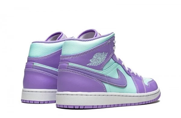 Air Jordan 1 Mid Purple Pulse Sneakers Reps - 554724-500 | best replica sneaker rep websites