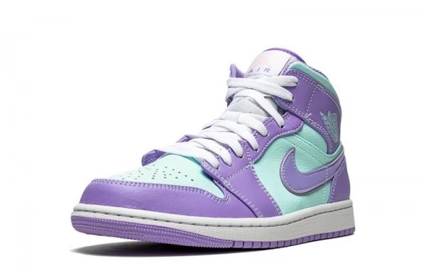 Air Jordan 1 Mid Purple Pulse Sneakers Reps - 554724-500 | best replica sneaker rep websites