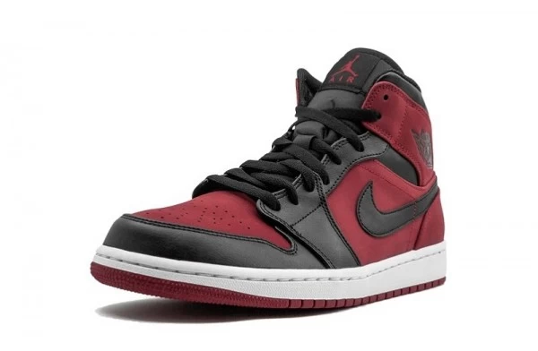 Air Jordan 1 Mid Reverse Banned Gym Red Black Sneakers Reps - 554724-610 | ret sneakers