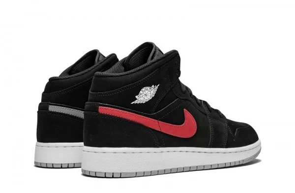 Air Jordan 1 Mid Swoosh Black Sneakers Reps - 554725-065 | good reps for shoes