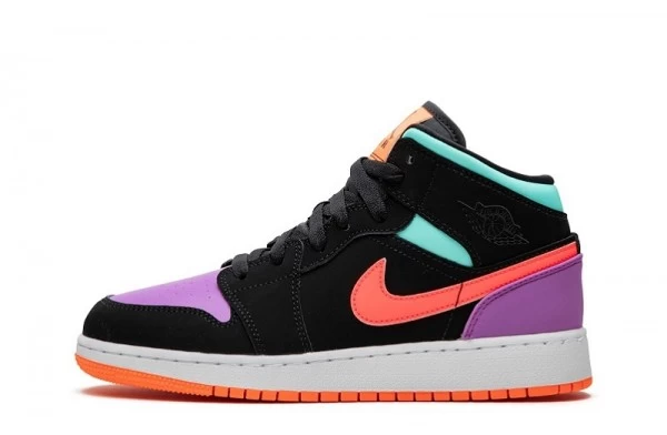 Air Jordan 1 Mid Multi Color Candy Sneakers Reps - 554725-083 | best replica sneaker sites