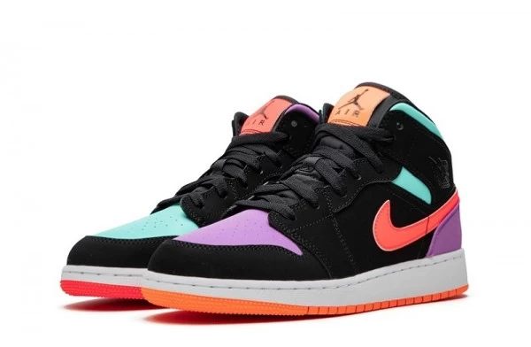 Air Jordan 1 Mid Multi Color Candy Sneakers Reps - 554725-083 | best replica sneaker sites
