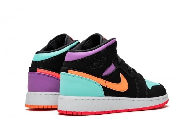 Air Jordan 1 Mid Multi Color Candy Sneakers Reps - 554725-083 | best replica sneaker sites