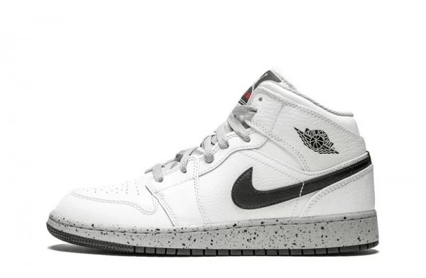 Air Jordan 1 Mid White Cement Sneakers Reps - 554725-115 | buy reps sneakers website