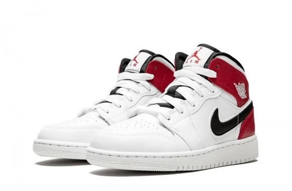 Air Jordan 1 Mid Chicago White Black Gym Red Sneakers Reps - 554725-116 | ret sneakers