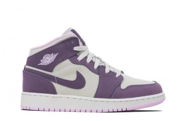 Air Jordan 1 Retro Mid GS Purple Desert Sneakers Reps - 555112-500 | best replica sneaker sites