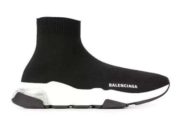 Balenciaga Speed Trainer Clear Sole Black White - 607543W05GG | sneaker rep ret websites