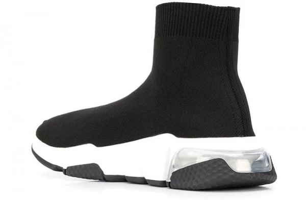 Balenciaga Speed Trainer Clear Sole Black White - 607543W05GG | sneaker rep ret websites