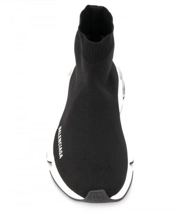 Balenciaga Speed Trainer Clear Sole Black White - 607543W05GG | sneaker rep ret websites