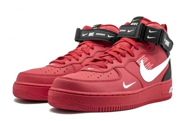 Air Force 1 Mid Overbranding University Red - 804609-605 | good reps ret for shoes