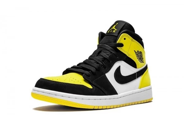 Air Jordan 1 Mid Yellow Toe Black Sneakers Reps - 852542-071 | buy reps ret sneakers website