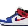 Air Jordan 1 Mid Multicolored Swoosh Sneakers Reps - 852542-146 | sneaker rep ret websites