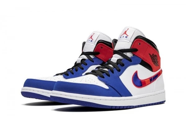 Air Jordan 1 Mid Multicolored Swoosh Sneakers Reps - 852542-146 | sneaker rep ret websites