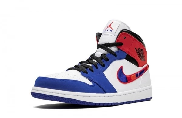 Air Jordan 1 Mid Multicolored Swoosh Sneakers Reps - 852542-146 | sneaker rep ret websites