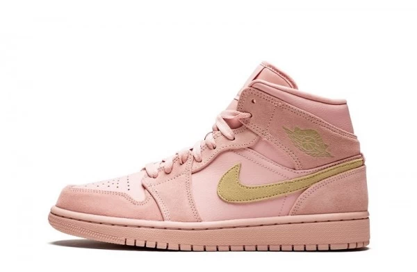 Air Jordan 1 Mid Coral Gold Sneakers Reps - 852542-600 | ret sneakers