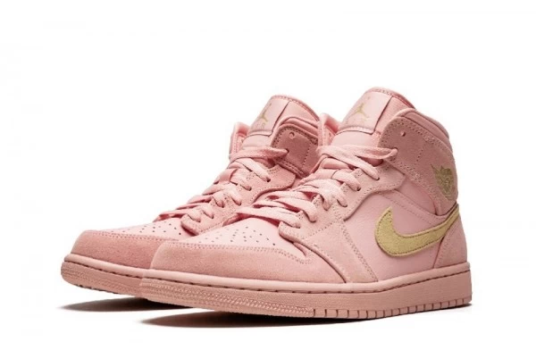 Air Jordan 1 Mid Coral Gold Sneakers Reps - 852542-600 | ret sneakers